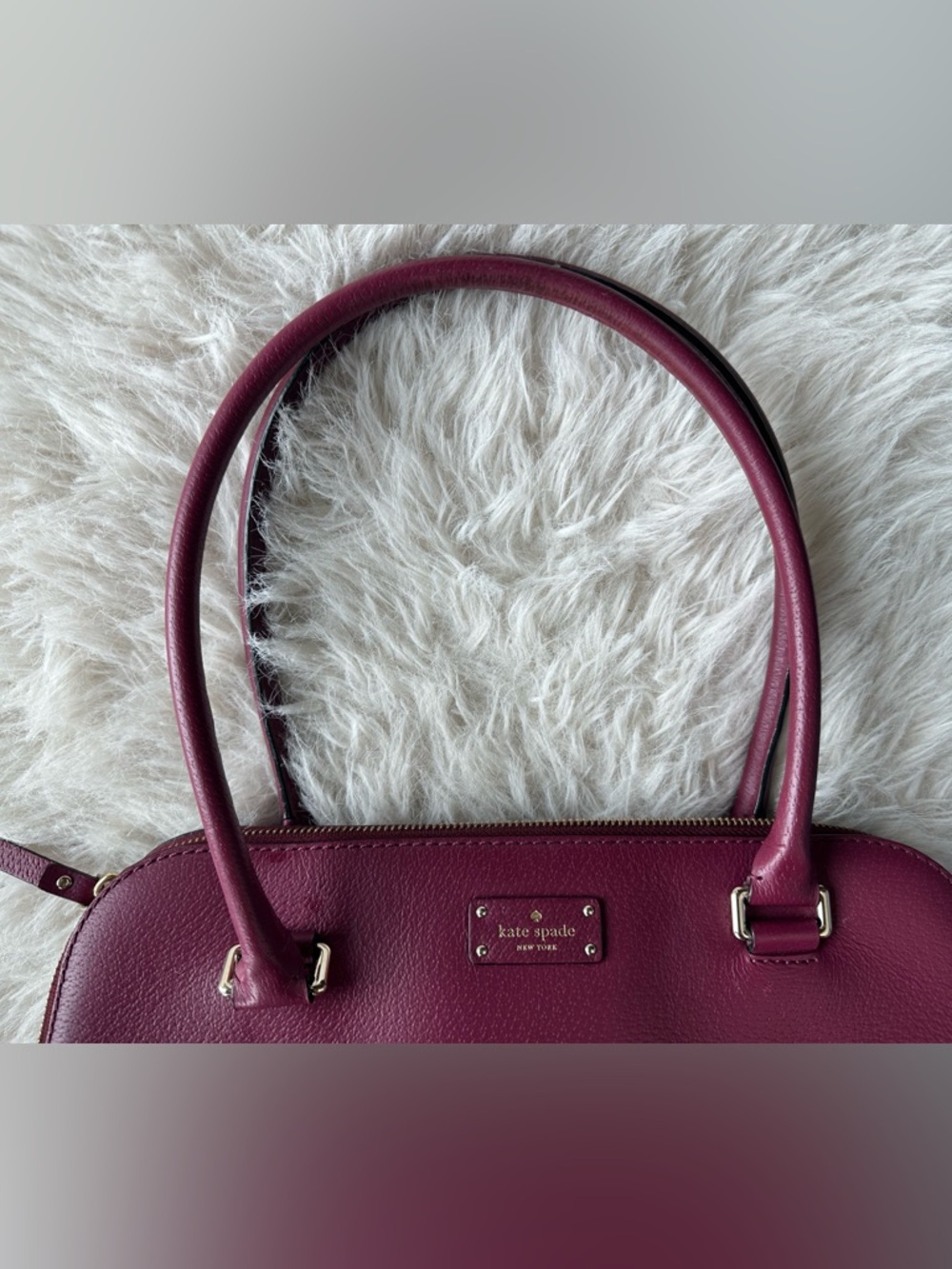 kate spade Plum Leather Satchel - Picture 14 of 16